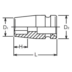 Ko-ken 1/2" Drive 6-point Standard Walled Regular Impact Sockets