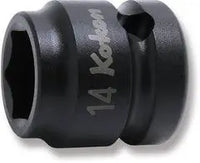 Ko-ken 1/2" Drive 6-point Thin Walled Short Impact Sockets Front View