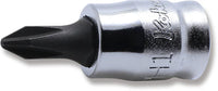 Koken 1/4" Phillips Bit Sockets Front View 