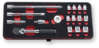Ko-ken 1/4" Drive Socket Set (17 pieces) Front View