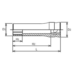 Ko-ken 1/4" Drive Z-series 6-point Deep Sockets