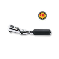 Ko-ken 1/4" Drive x 6.3" Flex Head Reversible Ratchet Front View