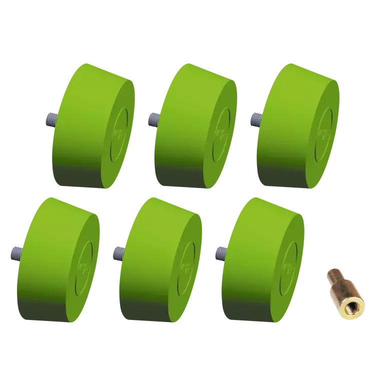 Mueller Conical Eraser Wheel Kit, 6-pack (Includes Adapter)
