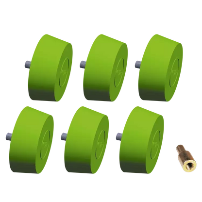 Mueller Conical Eraser Wheel Kit, 6-pack (Includes Adapter)