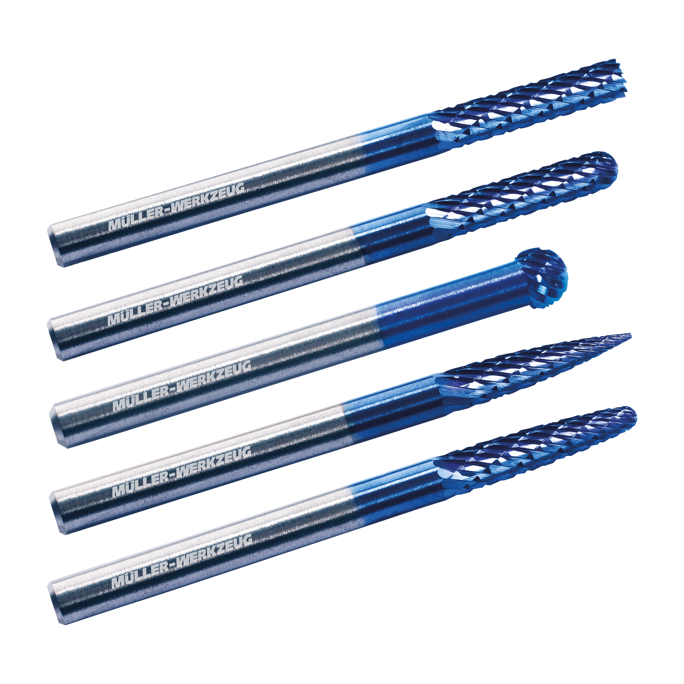 5-Pc Carbide Burr Set — Precision Shapes for Micro Grinding