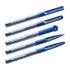Mueller-Kueps Carbide Milling & Grinding Burrs — 5-Pc Set