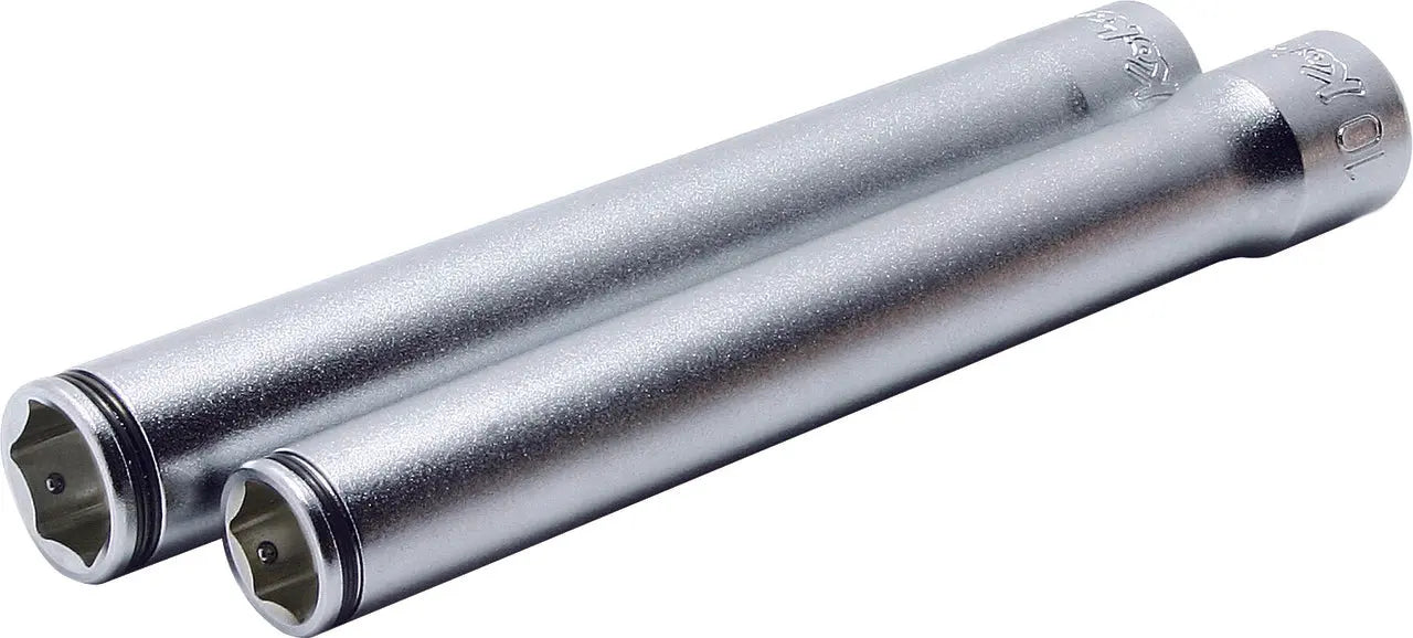 Ko-ken 3/8" Drive Extra Deep NUT GRIP Socket Set (10mm & 12mm) Front and Right View