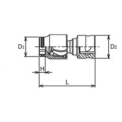 Ko-ken 3/8" Nut Grip Universal Sockets