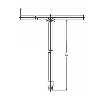 Ko-ken 3/8 in T-Handle Spinner — Free Turn Grip