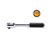 Ko-ken 3/8" Drive x 7" Reversible Short Ratchet with Quick Release Button Front View