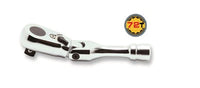 Ko-ken 3/8" Drive x 4.8" Flex Head Reversible Short Ratchet Front View