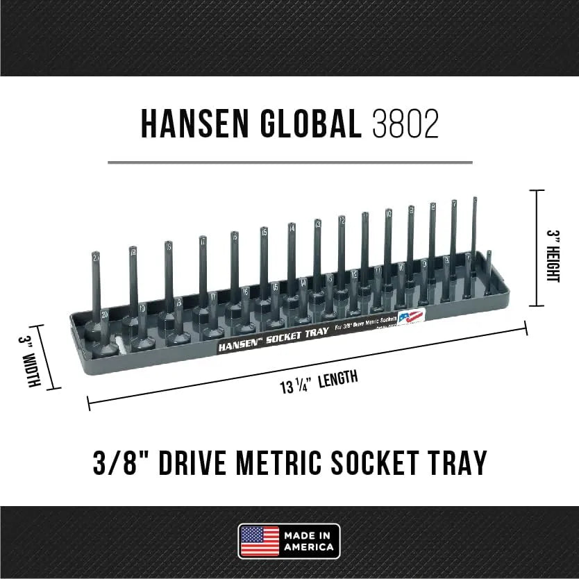 Hansen 3/8" Metric – 2 Row Socket Tray