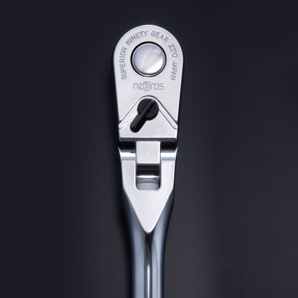 Nepros 3/8" Drive Flex-Head Ratchet Handle (90-Tooth) Close View