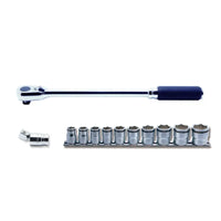 Ko-ken 3/8 Sq. Dr. 12-Point 125mm Length Extension Socket - 10mm Front View