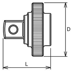 Ko-ken 1/4" Drive Female to 1/2" Drive Male Quick Spinner