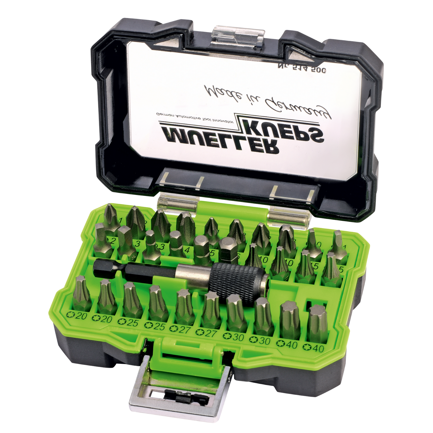 Mueller-Kueps 60-End Twin Bit Kit (PH / PZ / Hex / Torx / Square, 1/4″ Hex)