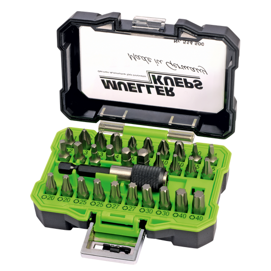 Mueller-Kueps 60-End Twin Bit Kit (PH / PZ / Hex / Torx / Square, 1/4″ Hex)
