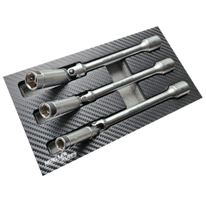 Mueller-Kueps XL Glow-Plug Socket Kit, 3-Pc, 8 / 10 / 12 mm, 3/8″ Drive