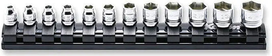 Ko-ken 1/4" Drive 6-point Socket Set (12 pieces) / Rail 7.8"