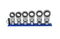 VIM Tools 6 Pc. 12pt Nano Flex Offset Ratcheting Attachment Set – 3/8″ Drive (14–19mm) Front View