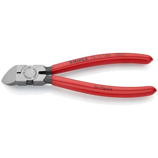 Knipex 6 1/4" Diagonal Pliers for Flush Cutting Plastics 45° Angled