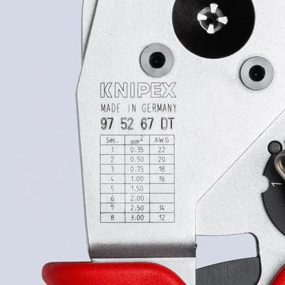 Knipex 9" Crimping Pliers – Four-Mandrel For DT Contacts