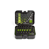 GRIPEDGE G-FORS Bolt Extractor Set — 14-Pc (Hammer-In, Left-Hand Drill Bits) Front View