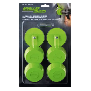 Mueller Conical Eraser Wheel Kit, 6-pack (Includes Adapter)