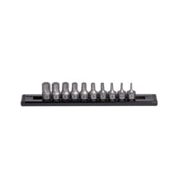 GRIPEDGE RPT Low-Profile Metric Hex Dual-Action Driver Bit Set — 10-Pc Front View