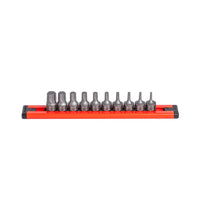 GRIPEDGE RPT Low-Profile SAE Hex Dual-Action Driver Bit Set — 10-Pc Front View