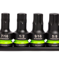 GripEdge RPT Impact Hex Driver Set – 6-Pc, 1/2” Drive, Short SAE Close View