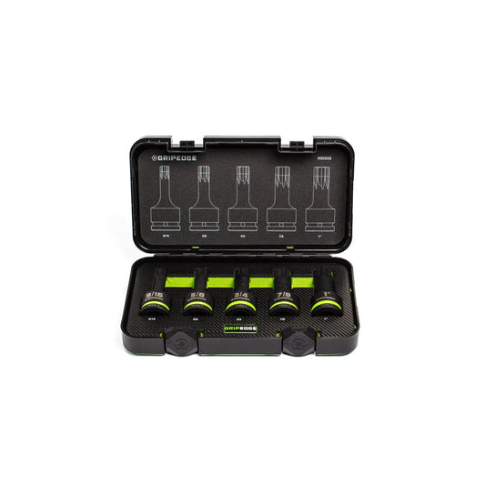 GripEdge Impact SAE RPT Hex Bit Socket Set — 5-Pc (3/4 in. Drive)