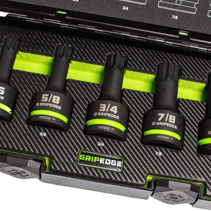 GripEdge RPT Impact SAE Hex Bit Socket Set — 5-Pc (3/4” Drive)