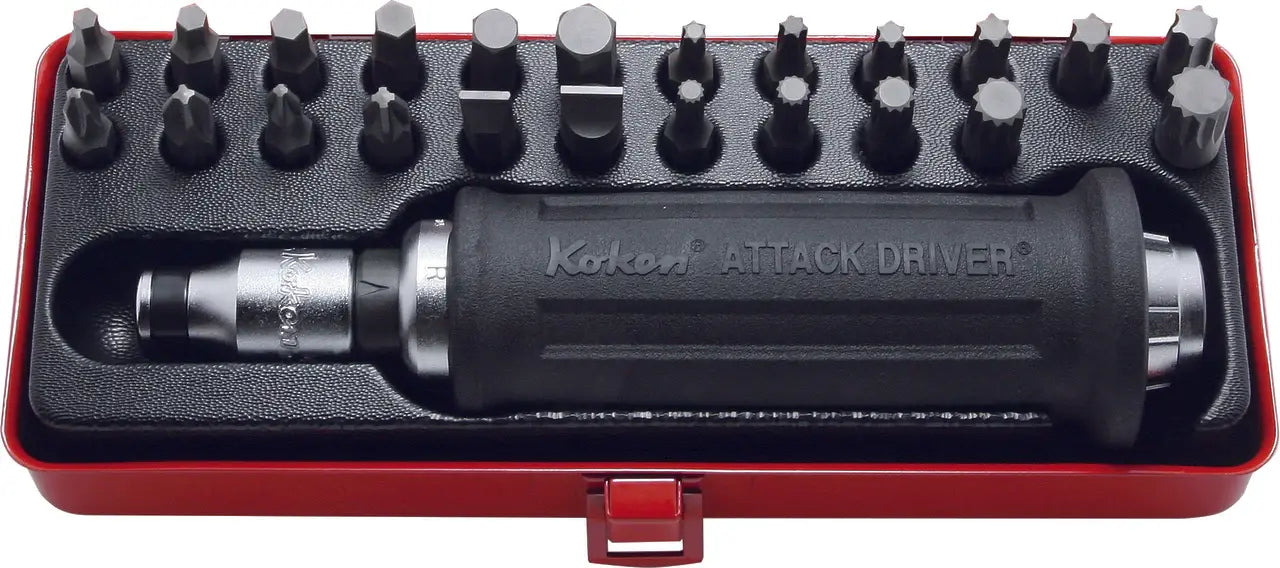 Ko-ken 1/2″ Sq. Drive Impact Attack-Driver Set, 25-Pc