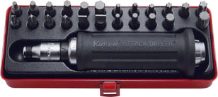 Ko-ken 1/2″ Sq. Drive Impact Attack-Driver Set, 25-Pc