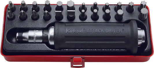 Ko-ken 1/2″ Sq. Drive Impact Attack-Driver Set, 25-Pc