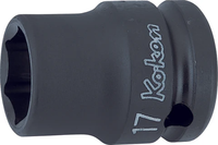 Ko-ken 1/2" Drive 6-point Thin Walled Regular Impact Sockets Front View