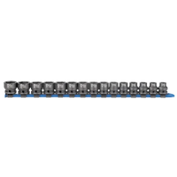 Mueller-Kueps 1/2″ XS-Stubby Impact Socket Kit, 15-Pc Front View