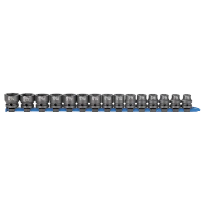 Mueller-Kueps 1/2″ XS-Stubby Impact Socket Kit, 15-Pc