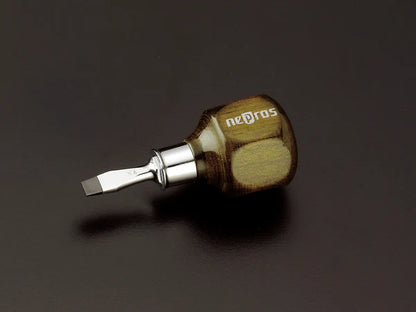 Nepros Screwdrivers (Wooden Grip) – Stubby No. 2 Phillips Front View
