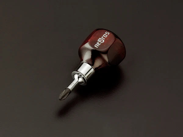 Nepros Screwdrivers (Wooden Grip) – Stubby No. 2 Phillips Front View