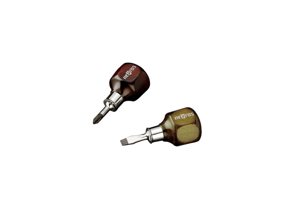 Nepros Screwdrivers (Wooden Grip) – Stubby No. 2 Phillips Front View