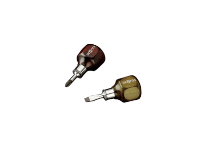 Nepros Screwdrivers (Wooden Grip) – Stubby No. 2 Phillips Front View
