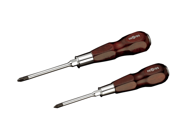 Nepros Phillips Screwdriver (Wooden Grip) — No.2 Front View