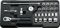 Ko-ken 1/4" Drive Socket Set (26 pieces) Front View
