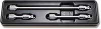 Ko-ken 3/8 Sq. Dr. Locking Wobble-Fix Extension Bar 3 Piece Set