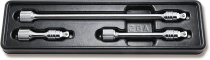 Ko-ken 3/8 Sq. Dr. Locking Wobble-Fix Extension Bar 3 Piece Set