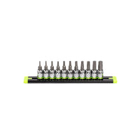 GRIPEDGE RPT Hex Driver Bit Socket Set — 11-Pc, 1/4” Drive Short SAE Front View
