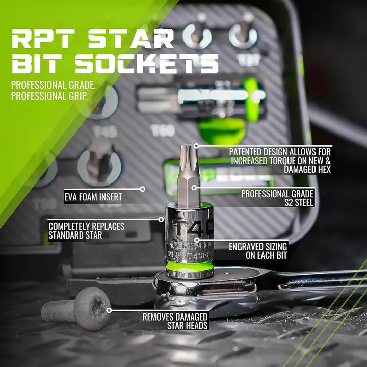 GRIPEDGE RPT Star (Torx) Bit Set — 14‑Pc – Fortis HD