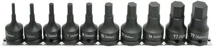 Ko-ken 1/2" Inhex Bit Socket Set (10 pieces) / Rail 11.8"